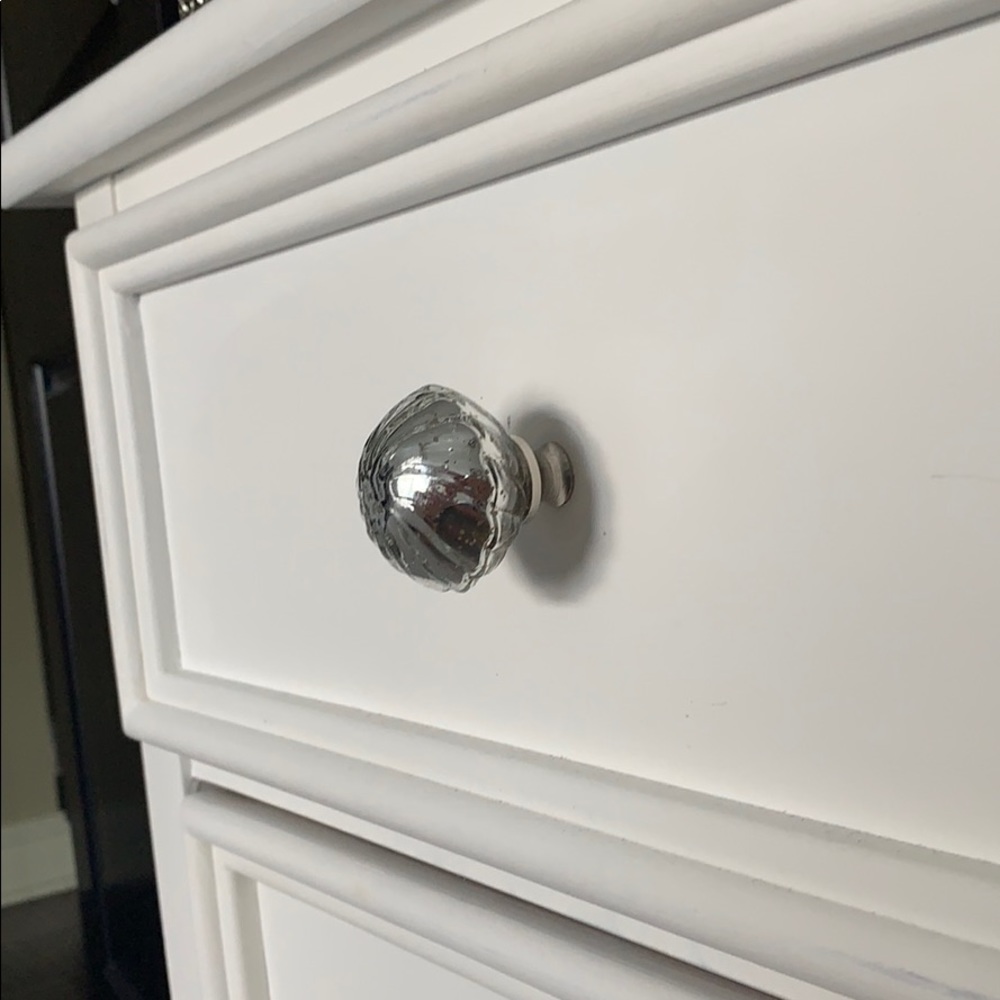 Set of 6 Mercury Glass knobs
